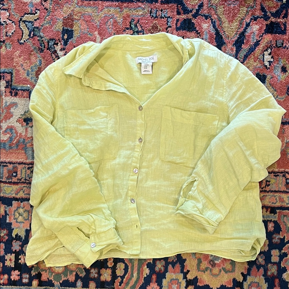 Rachel Zoe Linen Button-Up Shirt
